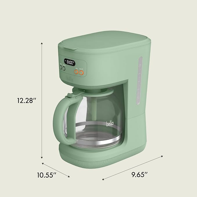 BREW 12-Cup Programmable Coffee Maker with No-Drip Glass Carafe, Seaglass - Image 8