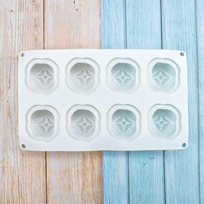 Silicone Mold Baking Pan Non-Stick Baking Pastry Chocolate Cake Dessert DIY Decoration Tools (Persimmon W_11.8x6.8x0.18 inch)