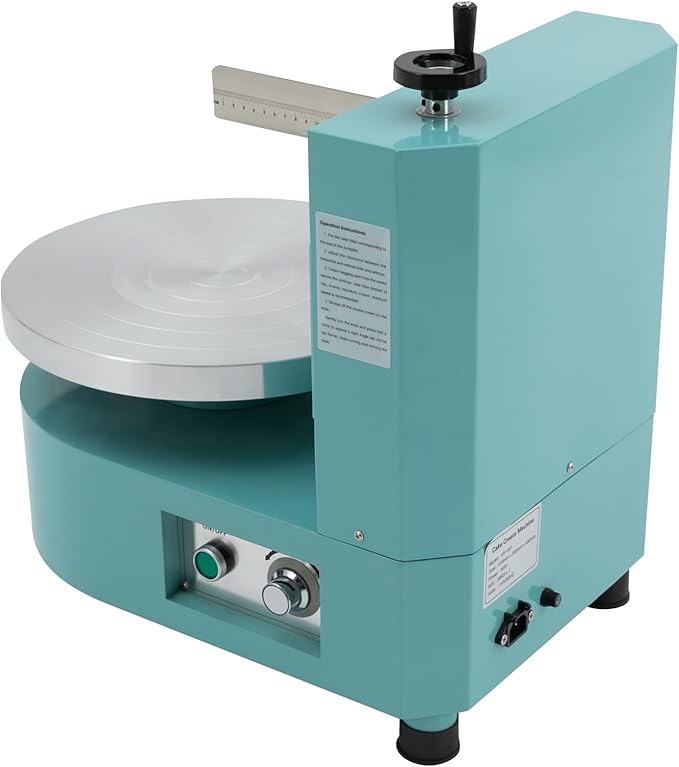 Cake Cream Spreading Coating Edge Smoothing Machine 110V 4-12Inch Cake Butter Cream Spreading Machine - Max Horizontal Scraper Height 4.72in