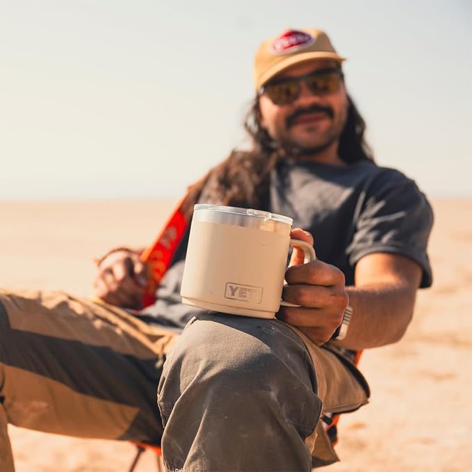 YETI Rambler 14 oz Ceramic Lined Stackable Mug, Vacuum Insulated, Stainless Steel with MagSlider Lid, Seafoam - Image 6