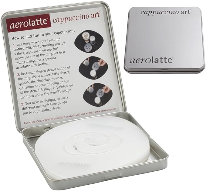 aerolatte Cappuccino Stencil Set, for Latte Coffee Art, Set of 6 Stencils …
