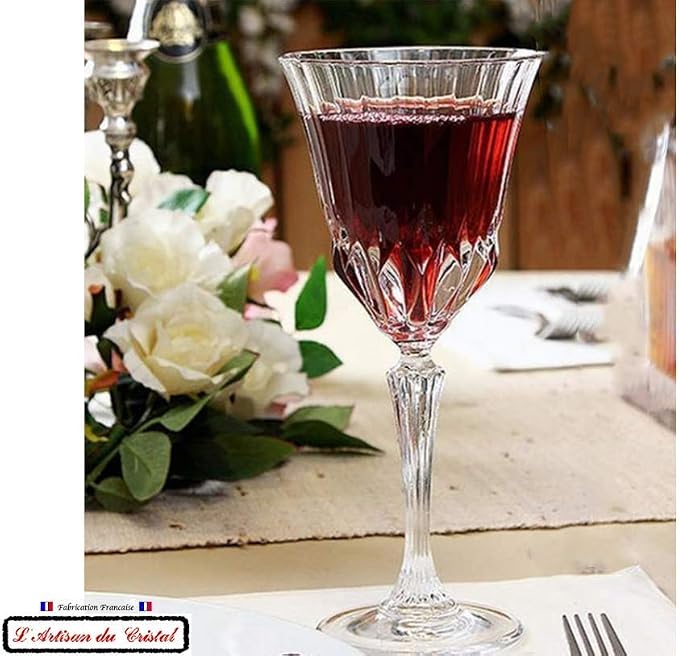 KLEIN 54120 BACCARAT FRANCE 6 Crystal Glasses for White and Red Wine - Service Concorde Prestige 22 cl (7,4 fl oz) - Klein House - Company : Artisan du Cristal - Gift Set - Stamped - Image 3