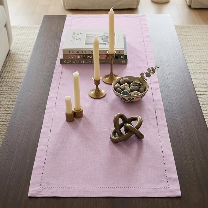 Urban Villa Table Runner Cotton Heavier Quality 14x72 Pink - Image 3