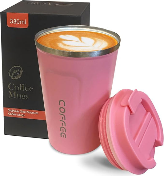 Insulated Travel Coffee Mug, Stainless Steel Coffee Cup with Leakproof Lid | Double-wall insulation keeps drinks hot or cold for hours, with a leakproof lid and portable stainless steel design by YINBAOGE