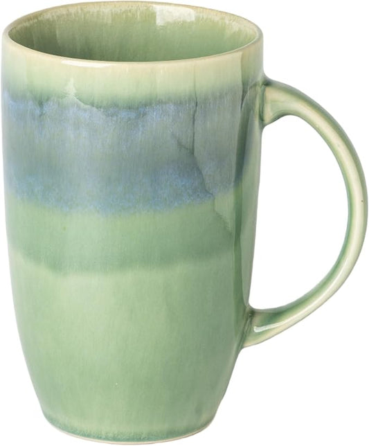 22oz Oversized Heavyweight Ceramic Coffee Mug, Large (Green) | 22oz Extra Large, Oversized Heavyweight Ceramic, Reactive Glaze, Microwave & Dishwasher Safe, Prop 65 Compliant, Gift Box by TaoTaojarvieCeramics