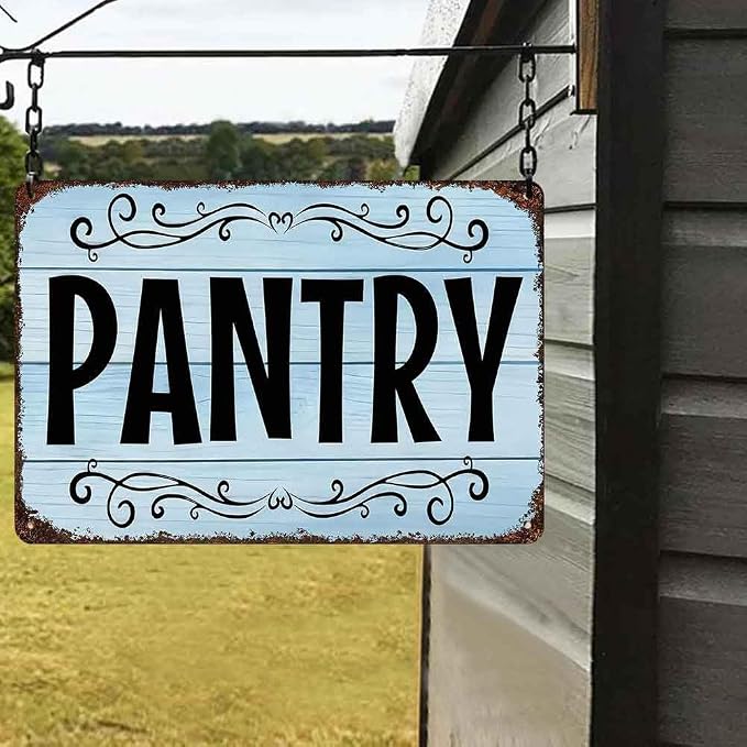 Pantry Aluminum Metal Sign 8 x 12 Inch | Kitchen Decor Accent for Home or Kitchen, Gift Pick: Farmhouse Fans or Home Owners - Image 4