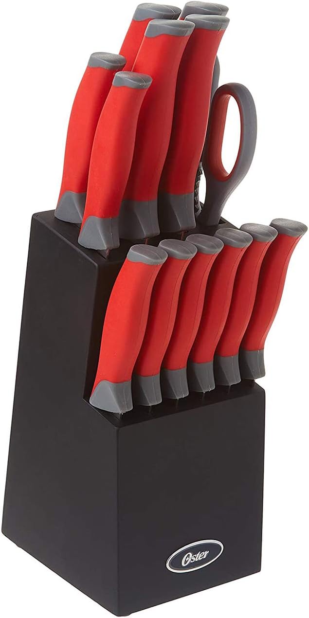 Oster Lindbergh 14 Piece Cutlery Set, Red by Unknown