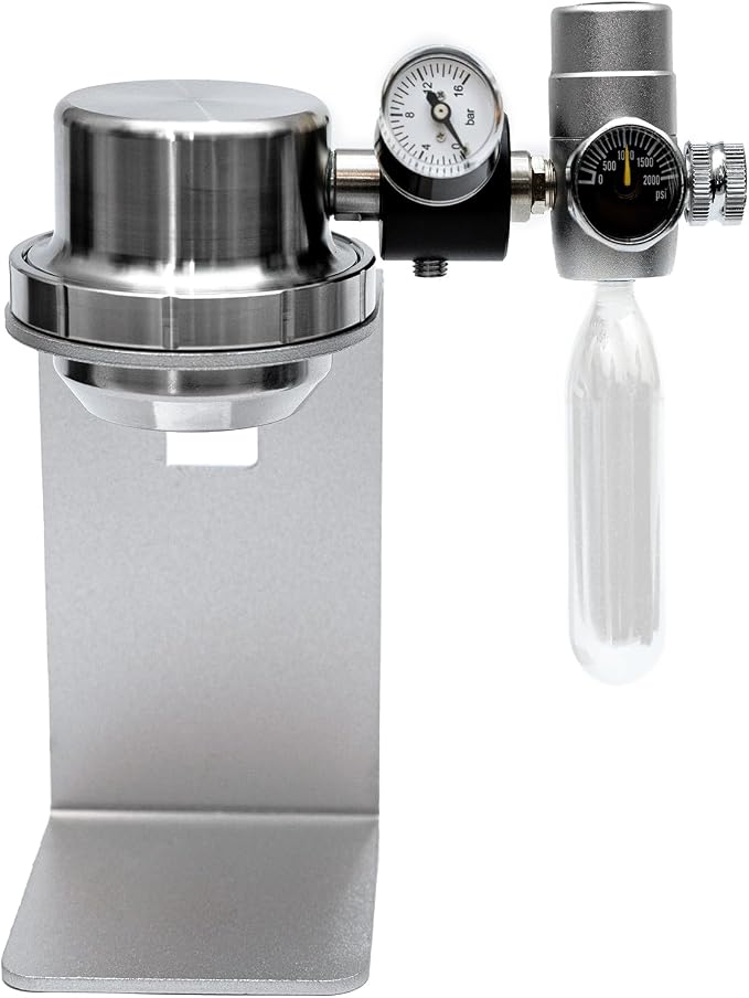 58mm Pneumatic Coffee Maker, Stainless Steel Manual Coffee Machine | With Pressure Gauge & Pressure Reducing Valve, 9 Bar Fast Extraction, For Home, Camping Travel - Image 2