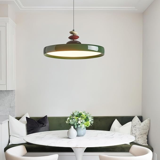 Modern Pendant Lights,Green 16" LED Pendant Lighting Fixture with Remote Control Dimmable 3 Color Mode & Brightness, Adjustable Hanging Lamp for Kitchen Dining Room Bedroom Kitchen Island - Image 6