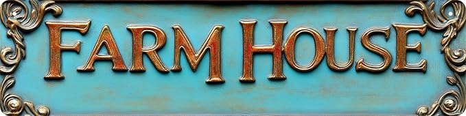 Bar Sign Bar Gifts Vintage Metal Wall Decor Sign"FARM HOUSE" Street Sign Funny Man Cave Decor Accessories for Home, Bar, Bathroom, Bedroom Unique Retro Tin Signs for Outdoor 4 X 16 inches by Unknown