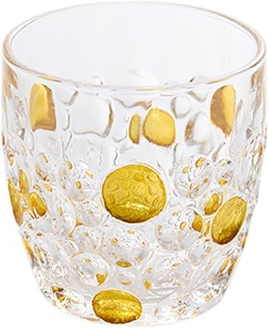 drinking glassware 10.5oz Drinking Glasses Handmade Multicolor Glassware(Yellow) by Unknown