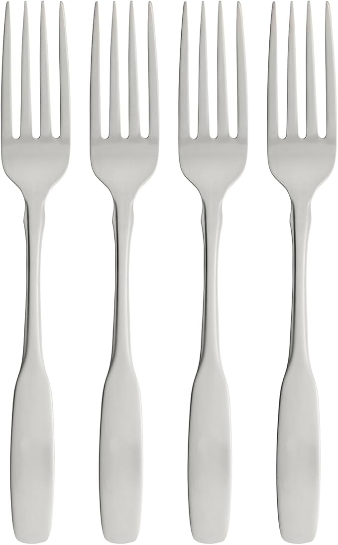 Oneida Paul Revere Fine Flatware Dinner Forks, Set of 4 , 18/10 Stainless Steel, Silverware Set, Dishwasher Safe by Oneida