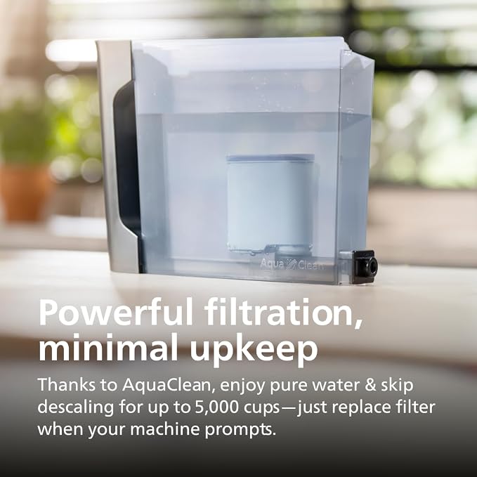 Philips 1200 Series Fully Automatic Espresso Machine, Classic Milk Frother, 2 Coffee Varieties, Intuitive Touch Display, 100% Ceramic Grinder, AquaClean Filter, Aroma Seal, Black (EP1220/04) | Classic Milk Frother, 2 Coffee Varieties, Intuitive Touch D... - Image 9