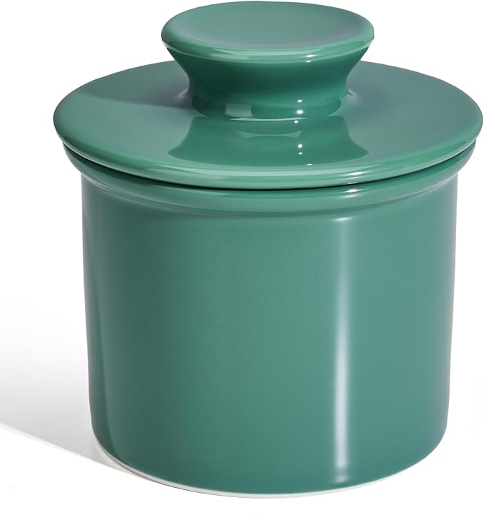 Sweese Counter with Water Line for Fresh Spreadable Butter - French Butter Keeper with Lid - Housewarming Gift For The One Who Has It All - Sage Green by Sweese