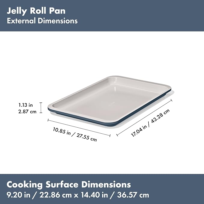 OXO Good Grips Non-Stick Pro Ceramic Coated Metal Bakeware 3-Piece Sheet Pan Set – Storm Blue - Image 9