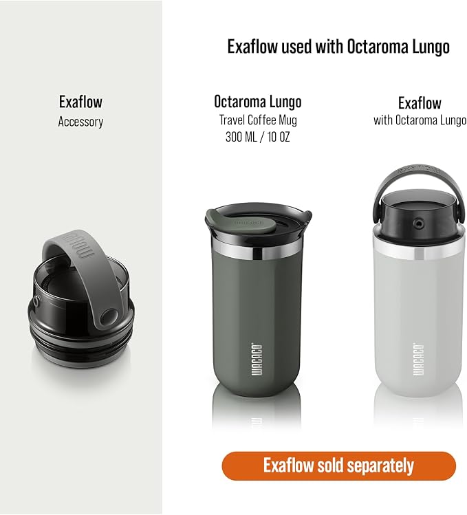 WACACO Octaroma Lungo Vacuum Insulated Coffee Mug, Double-wall Stainless Steel Travel Tumbler With Drinking Lid, 10 fl oz(300ml)， Dim Grey - Image 7