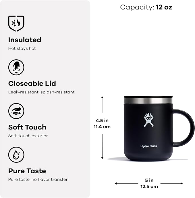 Hydro Flask Coffee Mug – Insulated Stainless Steel, Non Spill, Leak Resistant Travel Mug 12 Oz Indigo Blue (Pack of 3) - Image 6
