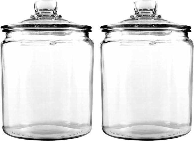 Anchor Hocking Heritage Hill 1/2 Gallon Glass Jar with Lid, Set of 2 by AnchorHocking