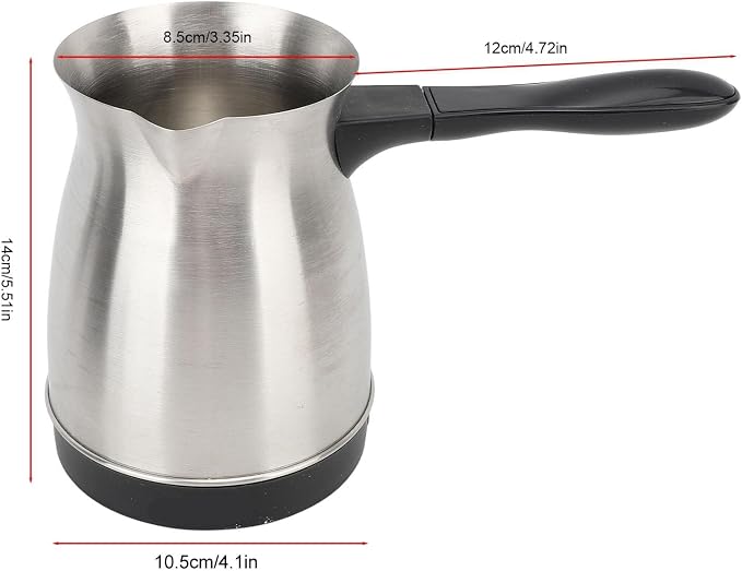 Volt Turkish Coffee Electric Turkish Coffee Maker 600ml Stainless Steel Multifunctional Machine for Tea Milk - Image 9