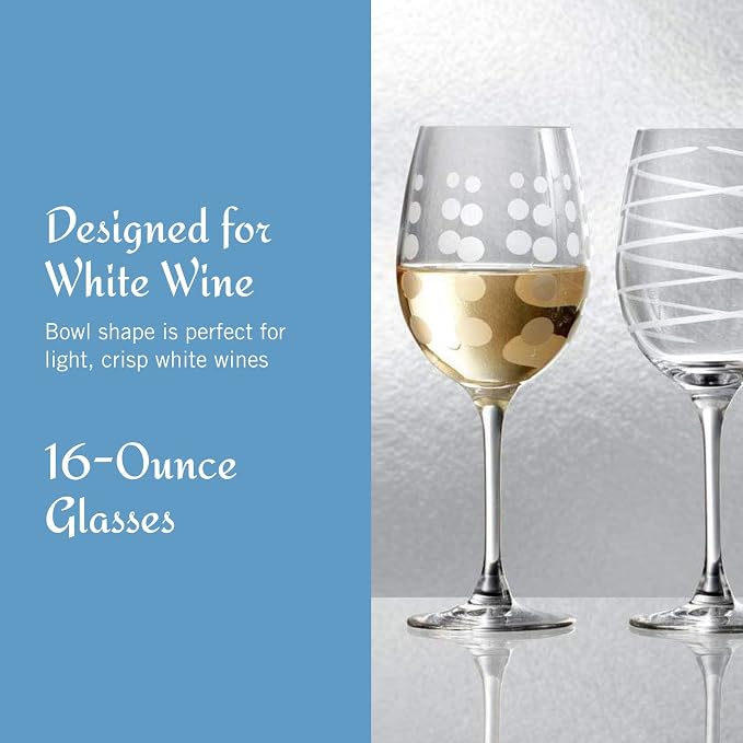 Mikasa Cheers White Wine Glasses Set of 4, 16-Ounce Elegant Glassware, Durable and Dishwasher Safe, Perfect for Everyday or Entertaining - Image 4