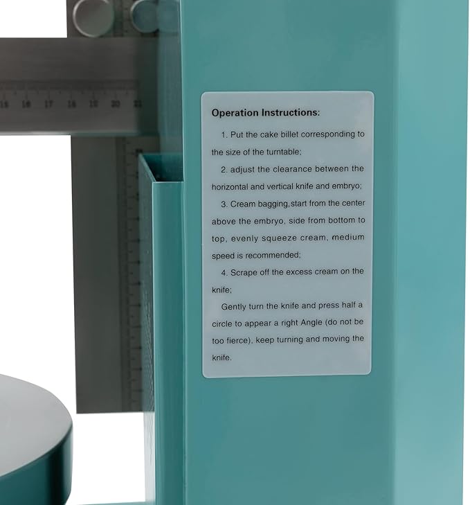 Cake Cream Spreading Coating Edge Smoothing Machine 110V 4-12Inch Cake Butter Cream Spreading Machine - Max Horizontal Scraper Height 4.72in