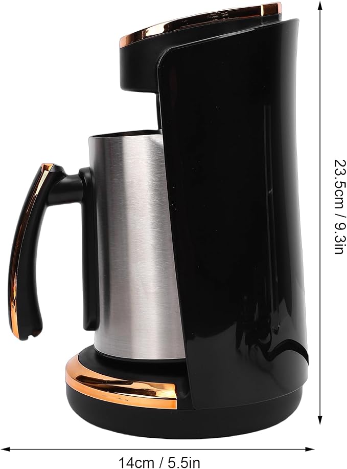 GOWENIC Turkish Coffee Maker Stainless Steel 550W, Single Cup Turkish Coffee Machine, 250ML Automatic Electric Pot for Home Office Travel (US Plug 110V) - Image 7