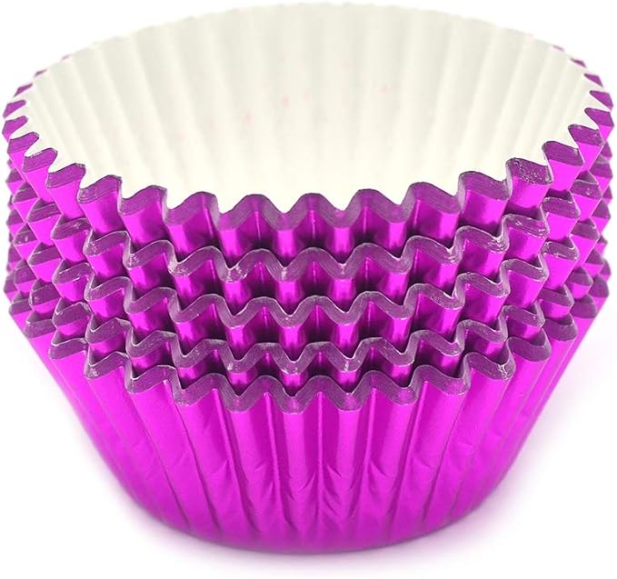 Standard Hot Pink Foil Cupcake Liners Muffin Baking Cups for Party and More, 100-Count - Image 5