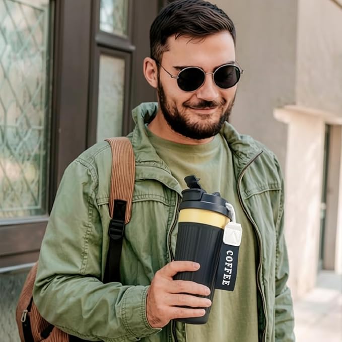 Vacuum Insulated Stainless Steel Travel Coffee Mug,Leak Proof Cup with Lid | 304 stainless steel mug with vacuum insulation, leak proof lid, silicone grip and car cup holder friendly design - Image 6