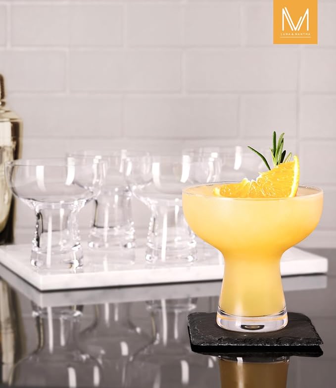 Martini Glasses Set of 2, 14oz Coupe Cocktail Glasses for Margarita | Manhattan, Cosmopolitan, Espresso, Home Bar, Evening Parties, Birthdays, Housewarming Gift - Image 4