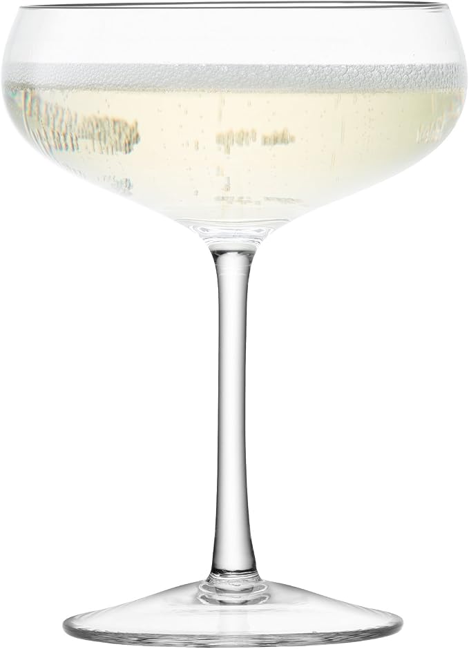 LSA WI24 Wine Champagne Saucer 7.25 fl oz/H5.25in Clear x 4 by LSA+International
