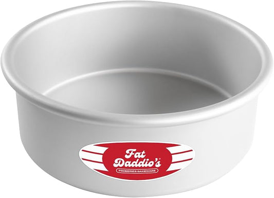 Fat Daddio's PRD-83 Anodized Aluminum Round Cake Pan, 8 x 3 Inch, Silver by FatDaddios