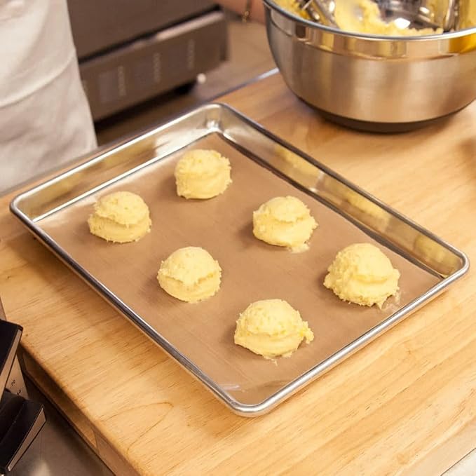 Stainless Steel Baking Sheet Set of 4, Cookie Sheet Pan for Baking Roasting | Cookie Pan Baking Pans Oven Tray, 9/10/12/16 inch, Non Toxic Healthy, Mirror Polishing, Easy Clean Dishwasher Safe - Image 4