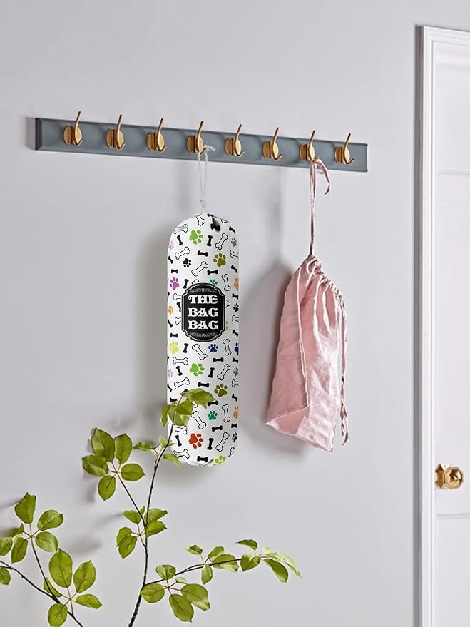 Grocery Bags Holder Organizer For Shopping Bags, Wall Mount Plastic Bags Storage Container Dispensers, Pet Lovers Home Kitchen Bags, The Bag Bag Grocery Bag Holder, Gifts For Women Dog Mom Dad (G-17) - Image 5