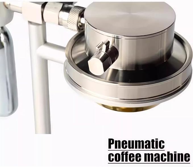 Pneumatic Espresso Machine, Portable Stainless Steel Coffee Maker with Pressure Gauge & Relief Valve for Home, Camping - Image 3