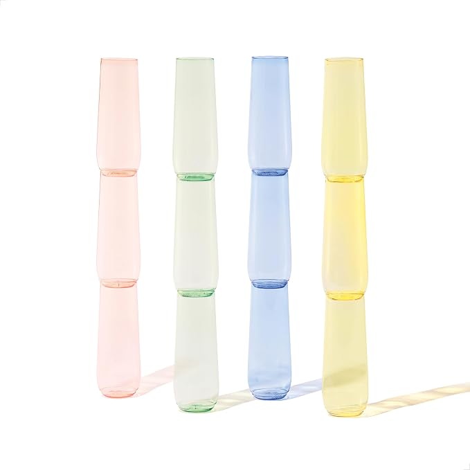 TOSSWARE POP 9oz Flute - Color Series SET OF 24, Premium Quality, Recyclable, Unbreakable & Crystal Clear Plastic Champagne Glasses by TOSSWARE