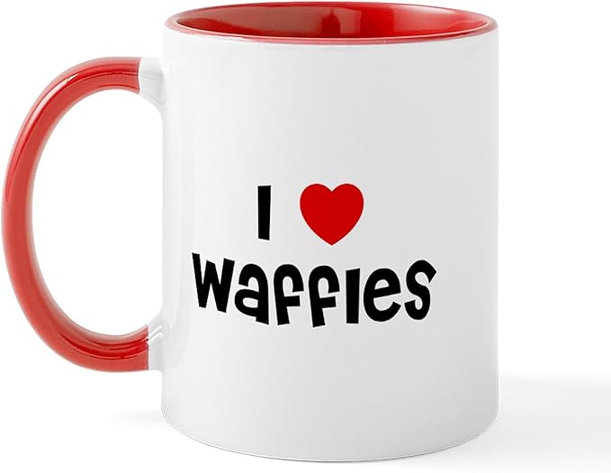 CafePress I * Waffles Mug 11 oz (325 ml) Ceramic Coffee Mug