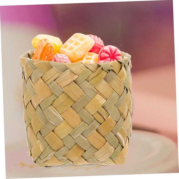 DOITOOL 8pcs Woven Storage Baskets for Organizing Natural Color Decorative Holders for Candy Snacks and Accessories Rustic Farmhouse Style for Home Decor and Packaging - Image 6