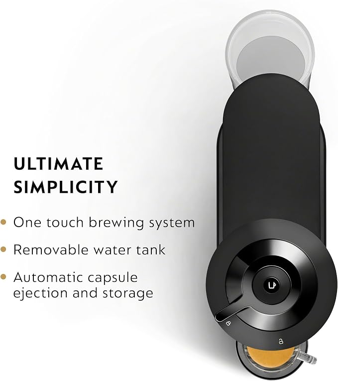 Nespresso Vertuo Next Coffee & Espresso Maker by De'Longhi, Black | Matte black coffee machine with slim, sustainable design. Brews 6 cup sizes, espresso to 18 oz., topped with crema. - Image 4