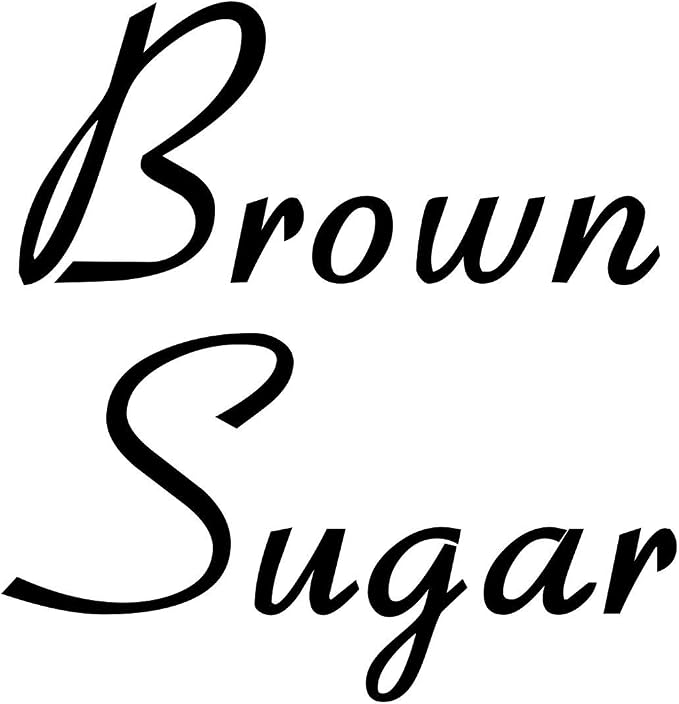 Brown Sugar 4.5w x 3.5h Label | Kitchen Pantry Organization | Die Cut Vinyl Decal | Black Retro Font (Sticker Only) by MinglewoodTrading