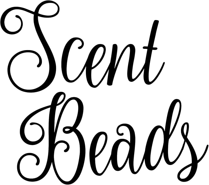 Scent Beads 4.5w x 4h Label | Laundry Room Organization | Die Cut Vinyl Decal | Black Fancy Font (Sticker Only) by MinglewoodTrading