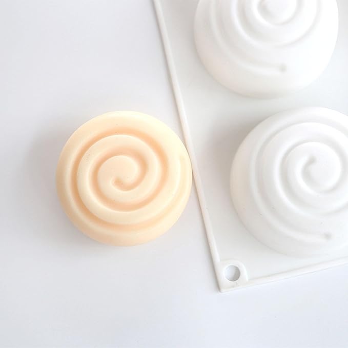 cinnamon roll silicone mold Chocolate Mold candle Dessert mold wax melt mold soap making mold perfect size for cinnamon bun