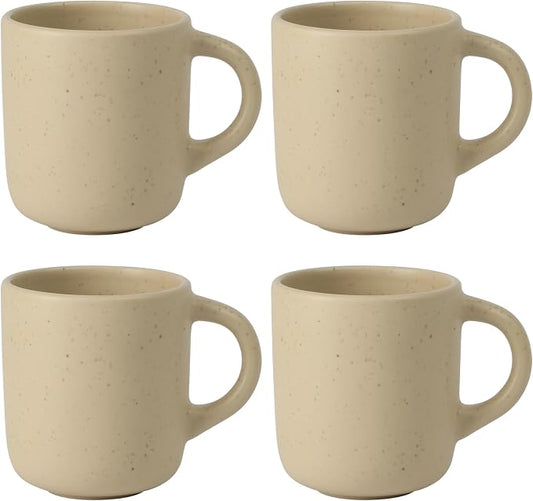 Bloomhouse - Two Time Oprah's Favorite Things Winner - Corsica Clay 4-Piece Mug Set – Cappuccino Cream Stoneware Coffee & Tea Cups, Durable Ceramic Drinkware by Unknown