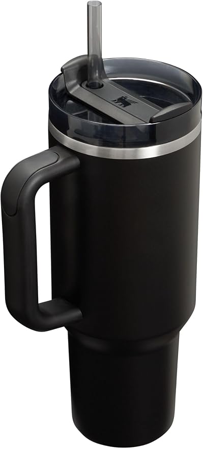 STANLEY Quencher H2.0 Flow State Tumbler, 40 oz, Black 2.0 | Handle and Straw | 3-Position Lid | Cup Holder Compatible for Travel | Insulated Stainless Steel Cup | BPA-Free - Image 2