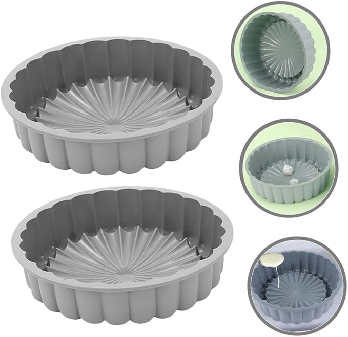 2pcs Food Grade Silicone Round Cake Pan High Temperature Tart for Baking Cheesecakes Shortcakes and More Stylish Design - Image 9