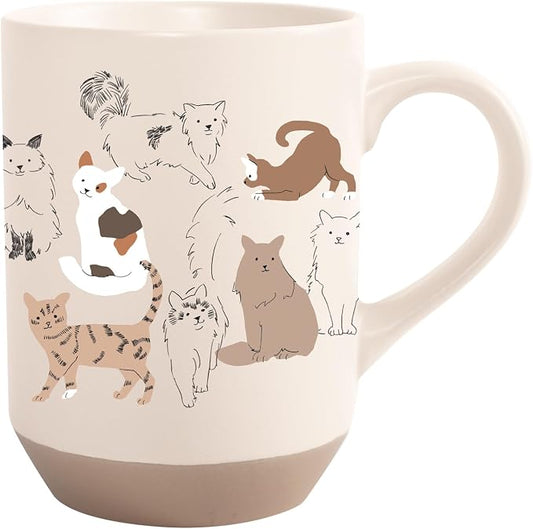 Fringe Studio "PENCIL CATS" Stoneware New York Mug, PetShop Collection (429071) by FringeStudio