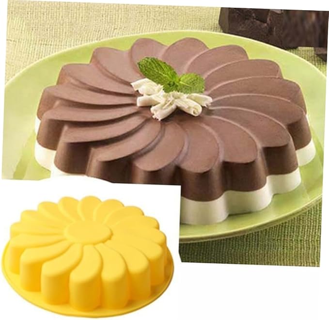 Flower Shaped Cake Pan Set Large Silicone Baking Mold Non-stick Dishwasher Safe Random Color - Image 8