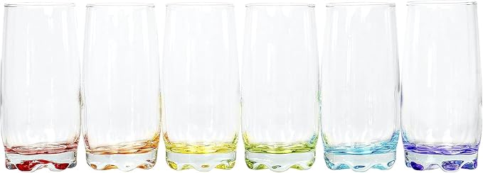 Vibrant Splash Water, Beverage Highball Glasses, 13.25 Ounce - Set of 6 - Image 5