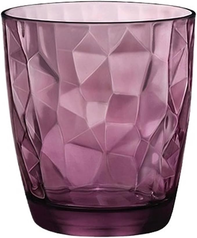 drinking glassware Colored Diamond Embossed Drinking Glasses(Purple,Small) by Unknown