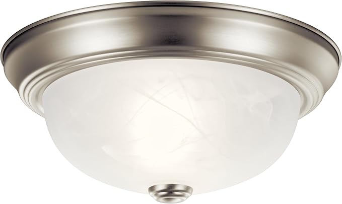 Kichler 11.5" 2-Light Flush Mount Light, Brushed Nickel by KichlerLighting