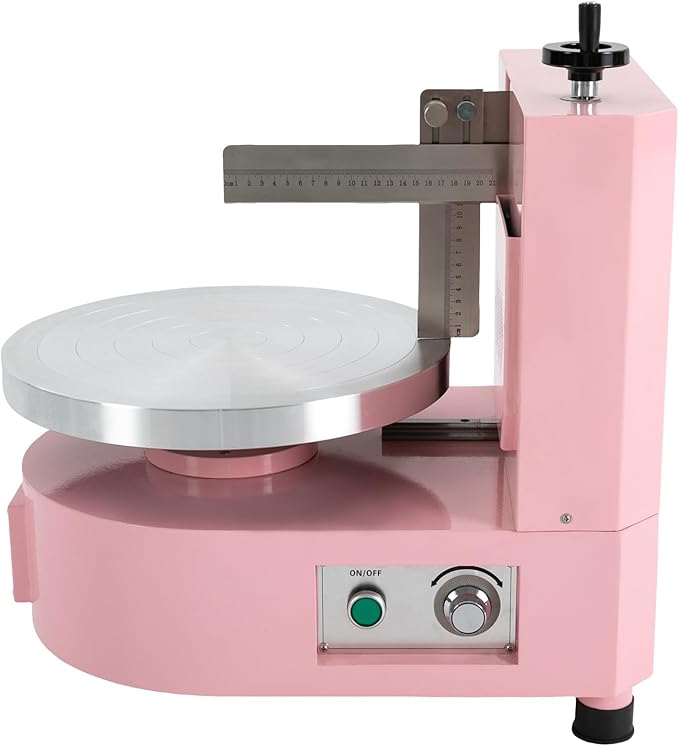 Cake Cream Spreading Coating Edge Smoothing Machine 110V 4-12Inch Cake Butter Cream Spreading Machine - Max Horizontal Scraper Height 4.72in